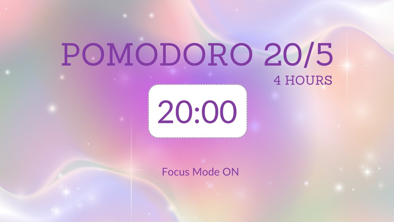 4 hours pomodoro / focus / study sessions / Focus Mode ON ✨