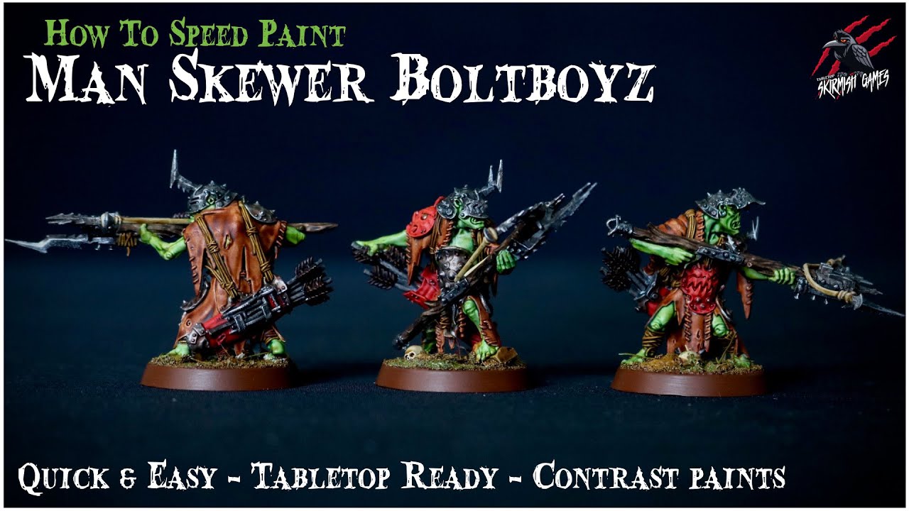HOW TO PAINT KRULEBOYZ MAN SKEWER BOLTBOYZ - Warhammer Age Of Sigmar Warcry Step By Step Easy!