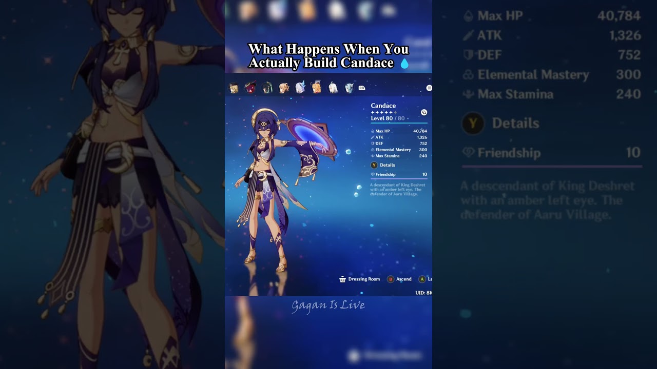 What Happens When You Actually Build Candace 💧 #Candace  #genshinimpact #hoyocreators