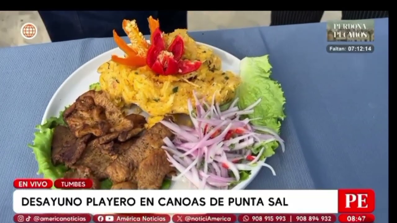 Desayuno playero en Cancas, distrito de Canoas de Punta Sal