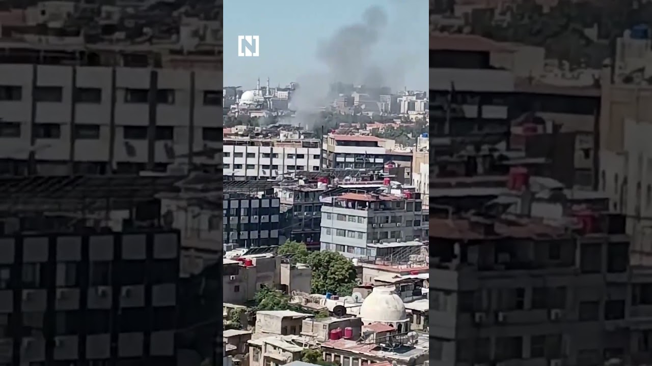 Explosions hit Damascus during Macron visit