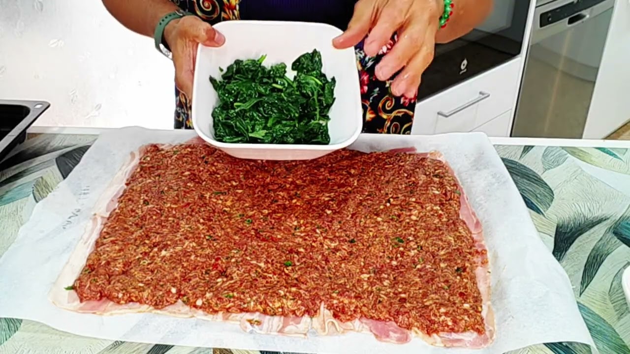 Rollo de Carne Picada Rellena #carnes #buffet #comidasaludable #recetas 