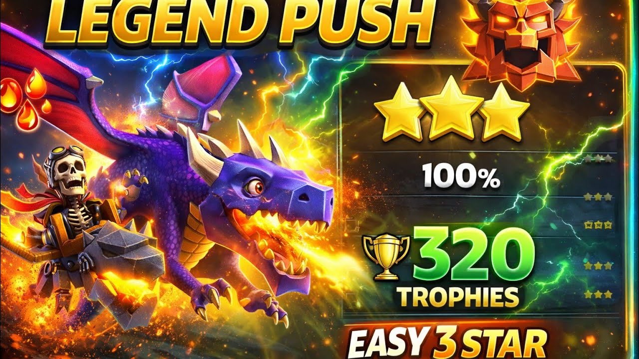 🔥 TH18 Easy 3 Star Strategy | RC Charge Dragon Rider | Legend League