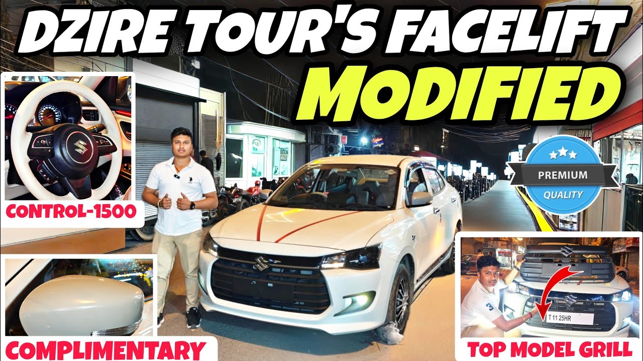 DZIRE TOUR'S MODIFICATION WITH PRICE✅DZIRE FACELIFT GENUINE ACCESSORIES✅DZIRE BASE TO TOP MODIFIED✅
