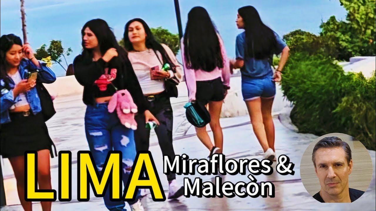 🇵🇪 4k CityWalk Tour Lima - Miraflores Malecón | Parque Kennedy | Parque Amor | larcomar #lima #peru