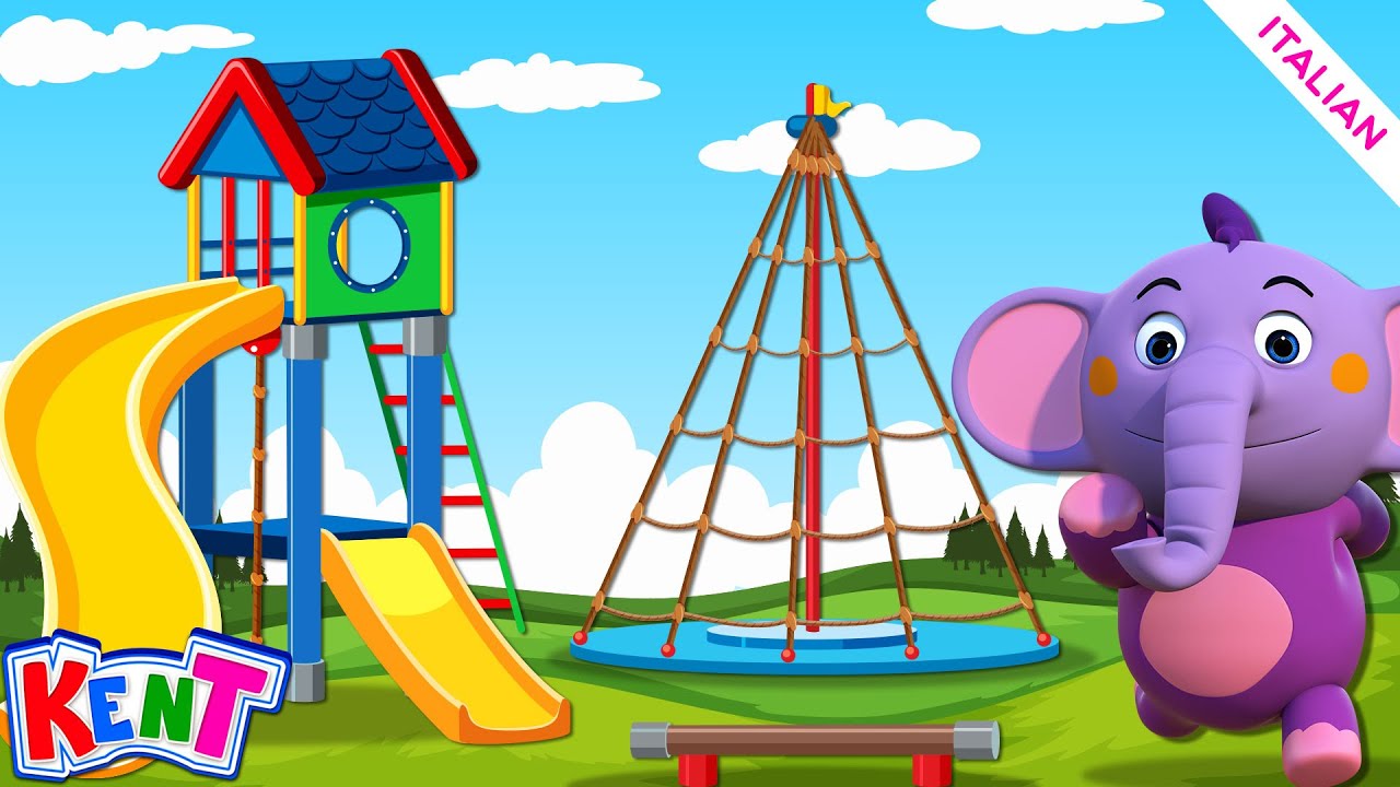 Giocare Nel Parco Giochi | Cartone Animato Educativo Per Bambini | Kent elefante Italiano