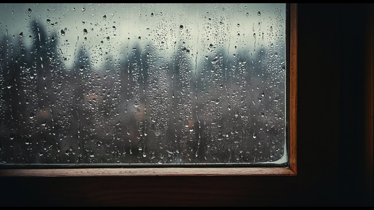 6 Horas RELAX: Lluvia Suave en Ventana de Madera 4K (Dormir, Estudiar, Meditar)