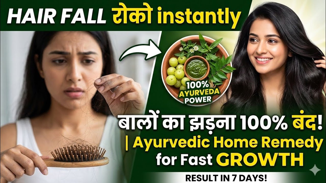 Hair Fall कैसे रोके? | 100% Ayurvedic Home Remedy for Hair Growth | Saurya BAMS