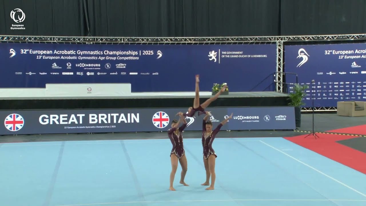 Biddle, Biddle & Noyce (GBR) - 2025 ACRO European Champions, Junior Women's Groups All-Around