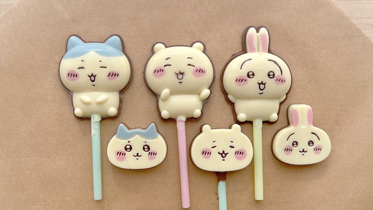 ちいかわチョコレート型で作る簡単手作りバレンタインチョコ🍫【LOTTE×ちいかわ】How to make chocolate at home./cute chocolate craft/치이카와