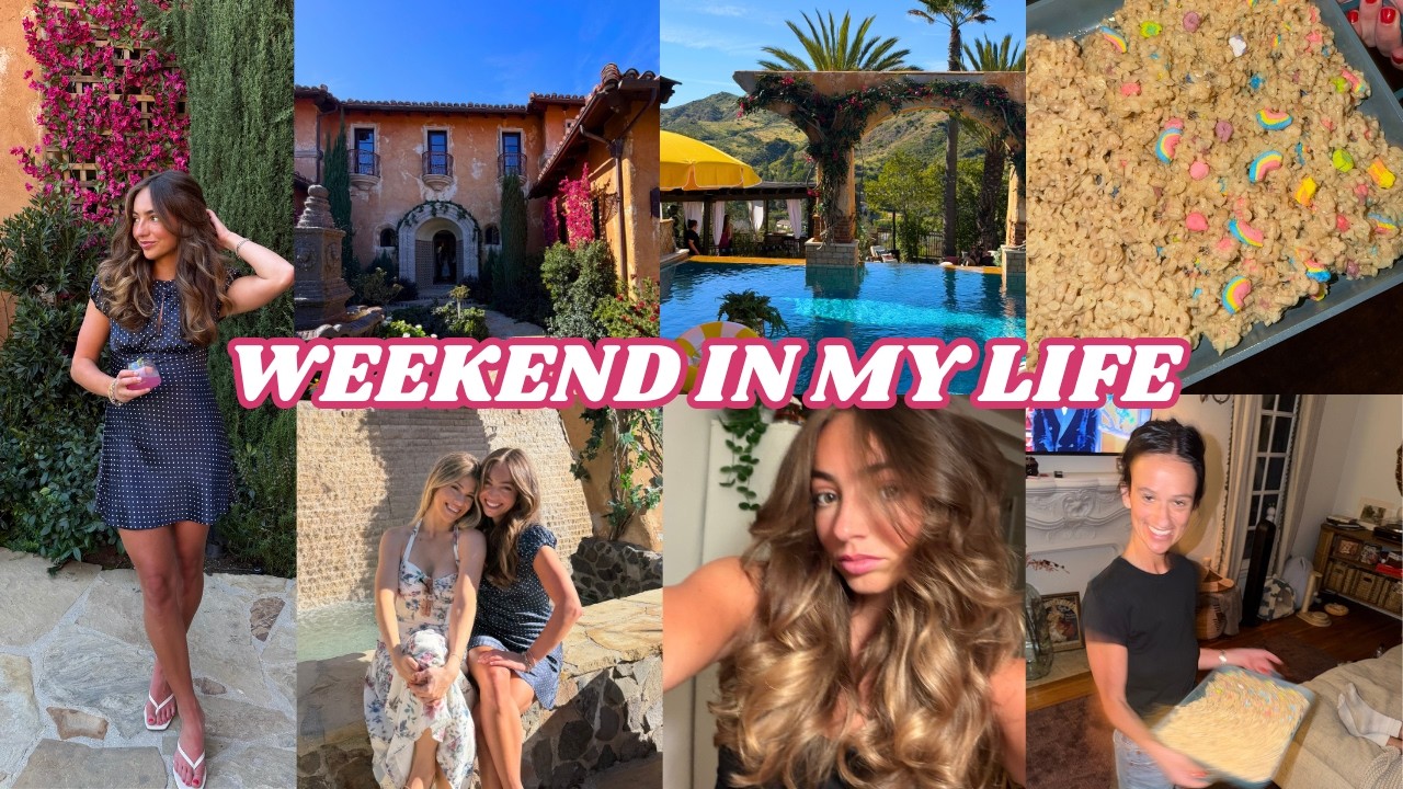 weekend in my life - Bachelor Mansion tour, Oscars night, beach day, reading other people's drama
