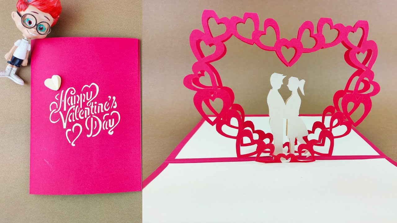 Valentine's Day Pop-Up Card | DIY Card | 3D Card |Download Template | Fanush Creative ART