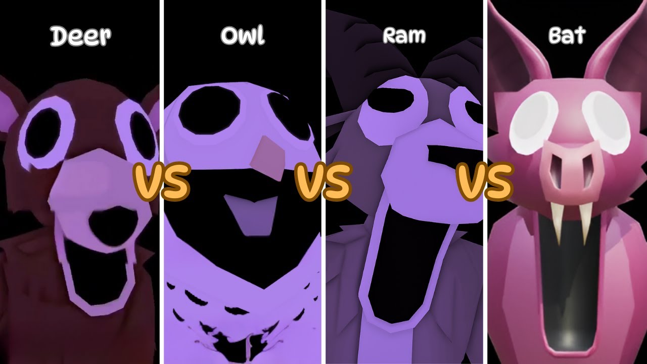 99 Nights in the Forest - DEER VS OWL VS RAM VS BAT | Jumpscare - Roblox