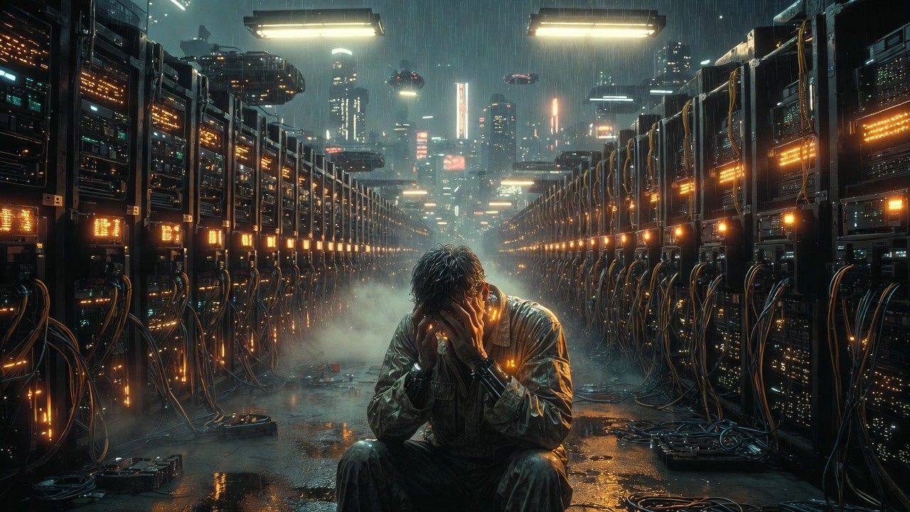 the collapse of gallium | deep ambient cyberpunk music + rain atmospherics