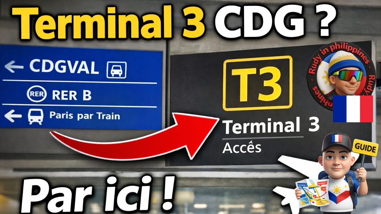 Terminal 1 → Terminal 3 à CDG : le chemin via Roissypôle (T2 inclus)