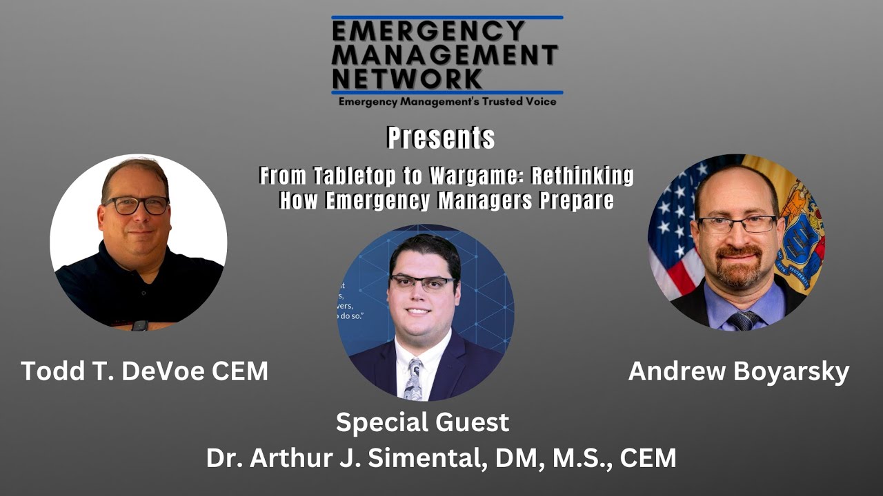From Tabletop to Wargame: Rethinking How Emergency Managers Train