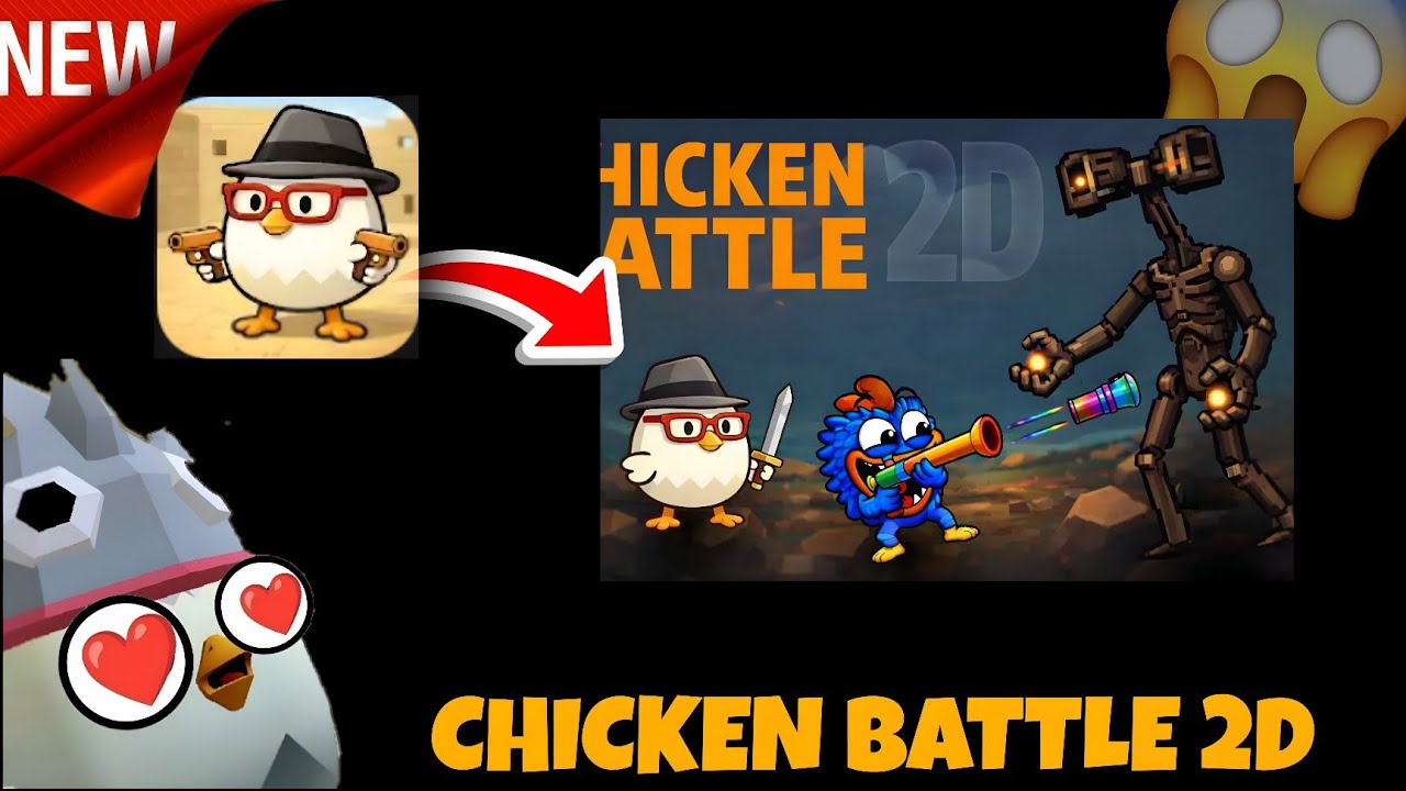 😱 I PLAYED CHICKEN BATTLE 2D Game 