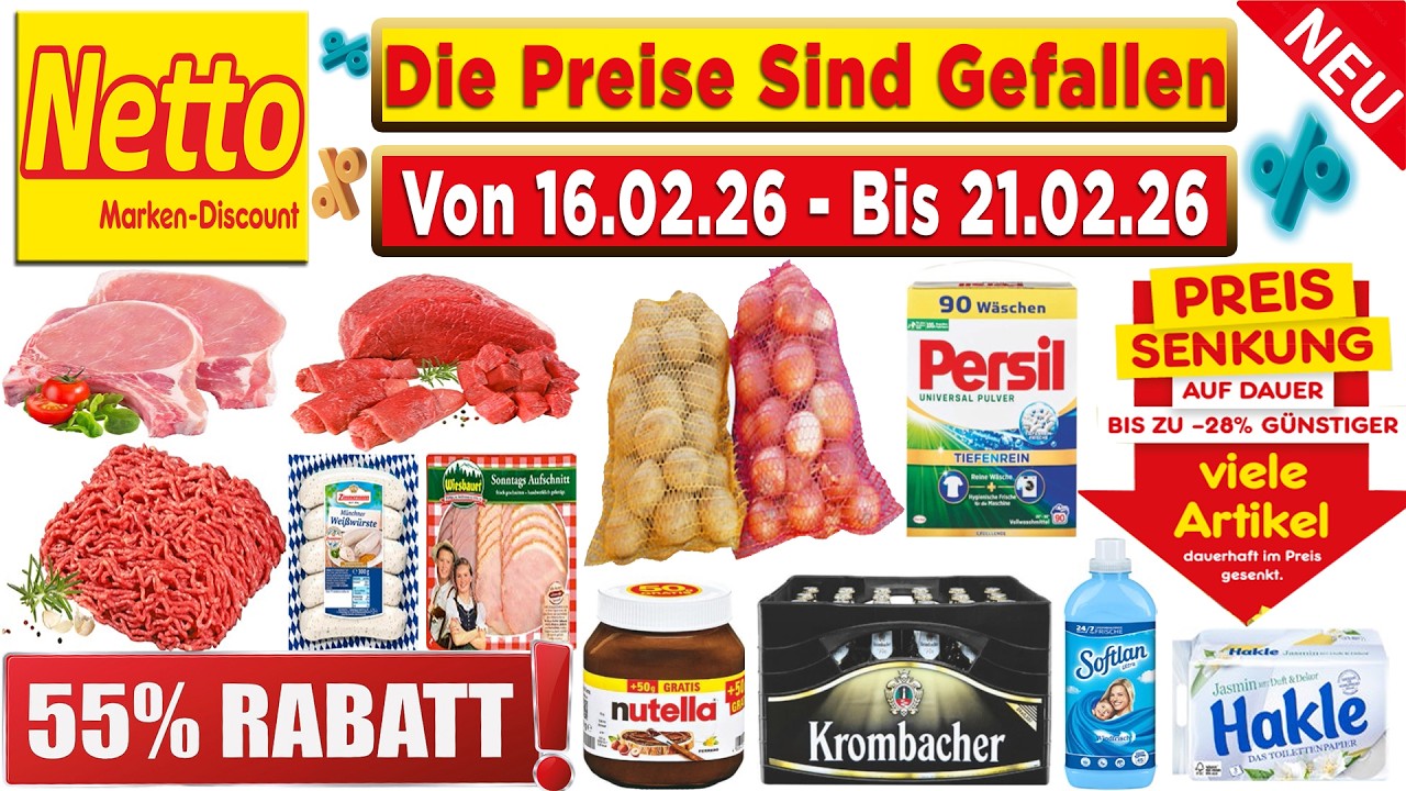 NETTO Prospekt Diese Woche &ndash; G&uuml;ltig von 16.02.2026-  Angebote werbung