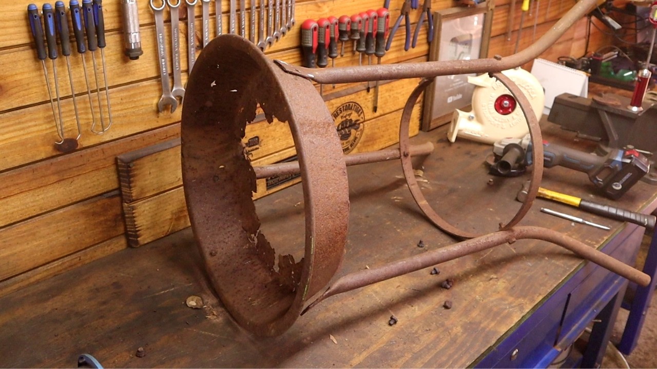 Can I save this rusted forge blower stand