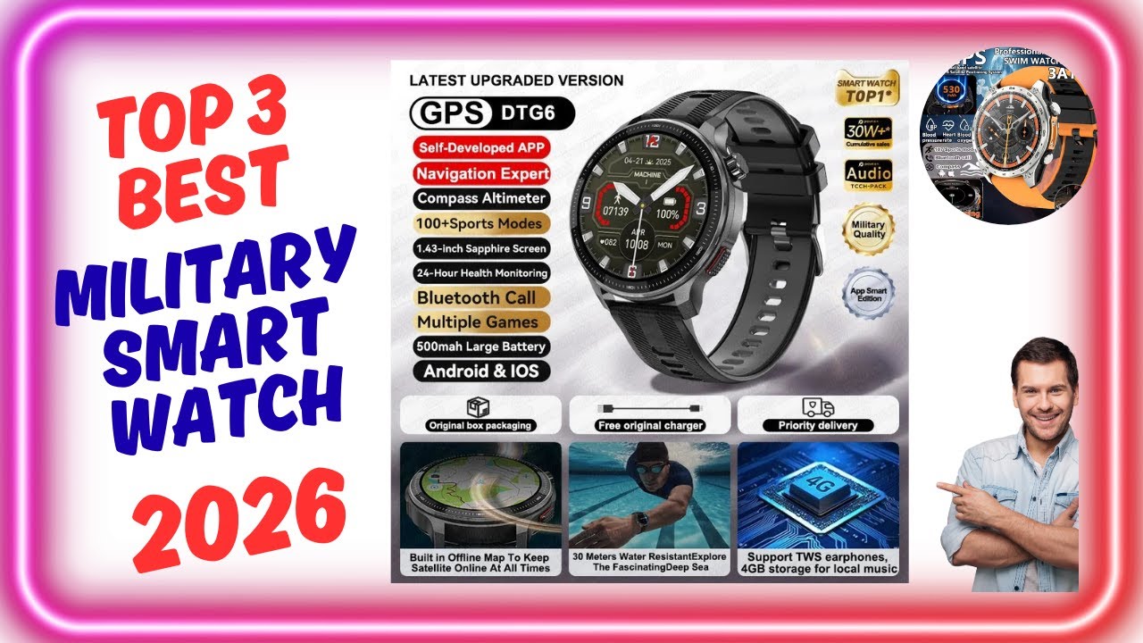 Top 3 Best Military Smart Watch of 2026  On AliExpress