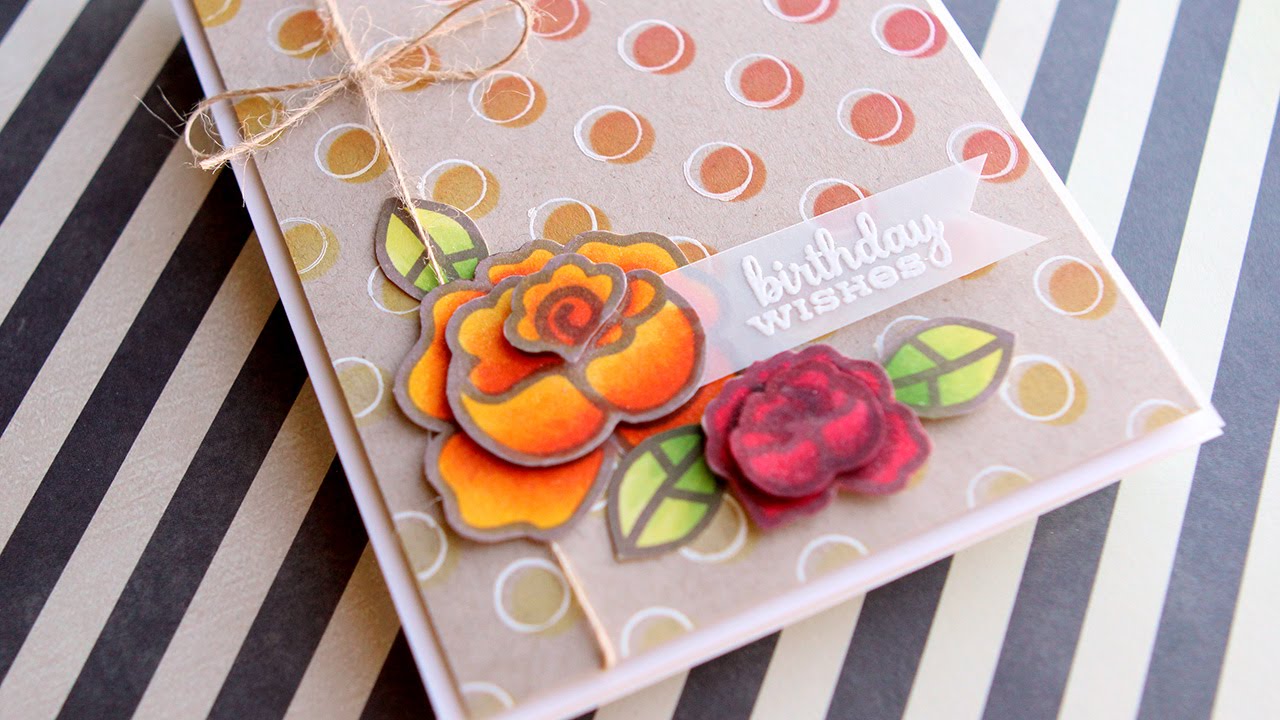 Easy Layered Flowers with Copic Markers - Color Wednesday #63