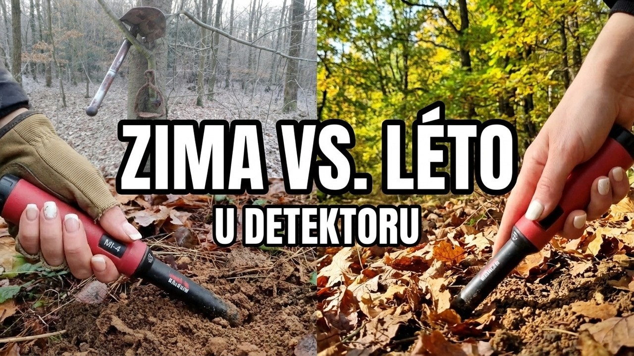 Holka z paneláku v lese 🌲❄️☀️ | Zima vs. léto u detektoru / Winter vs. Summer Metal Detecting!🌲