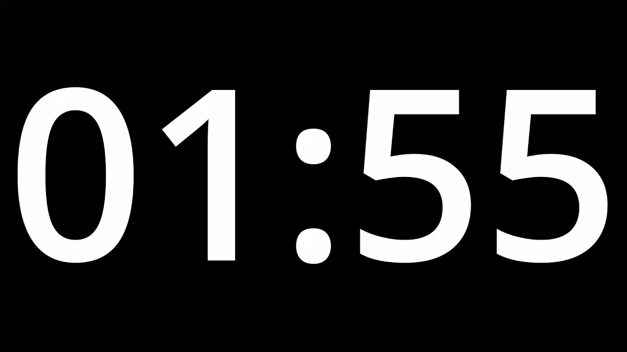 01 MINUTE 55 TIMER  with alarm - 115 second COUNTDOWN Clock Alarm