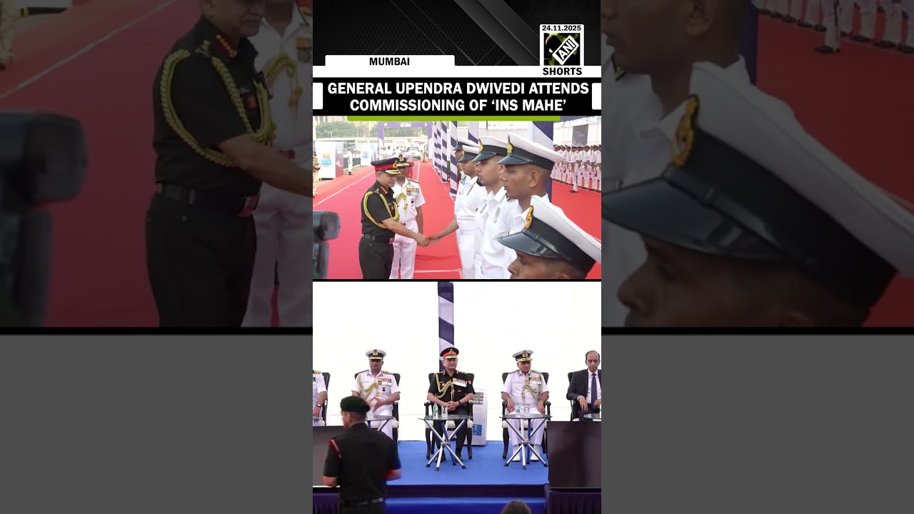 Army Chief Gen Upendra Dwivedi attends commissioning ceremony of new warship &lsquo;INS Mahe&rsquo;