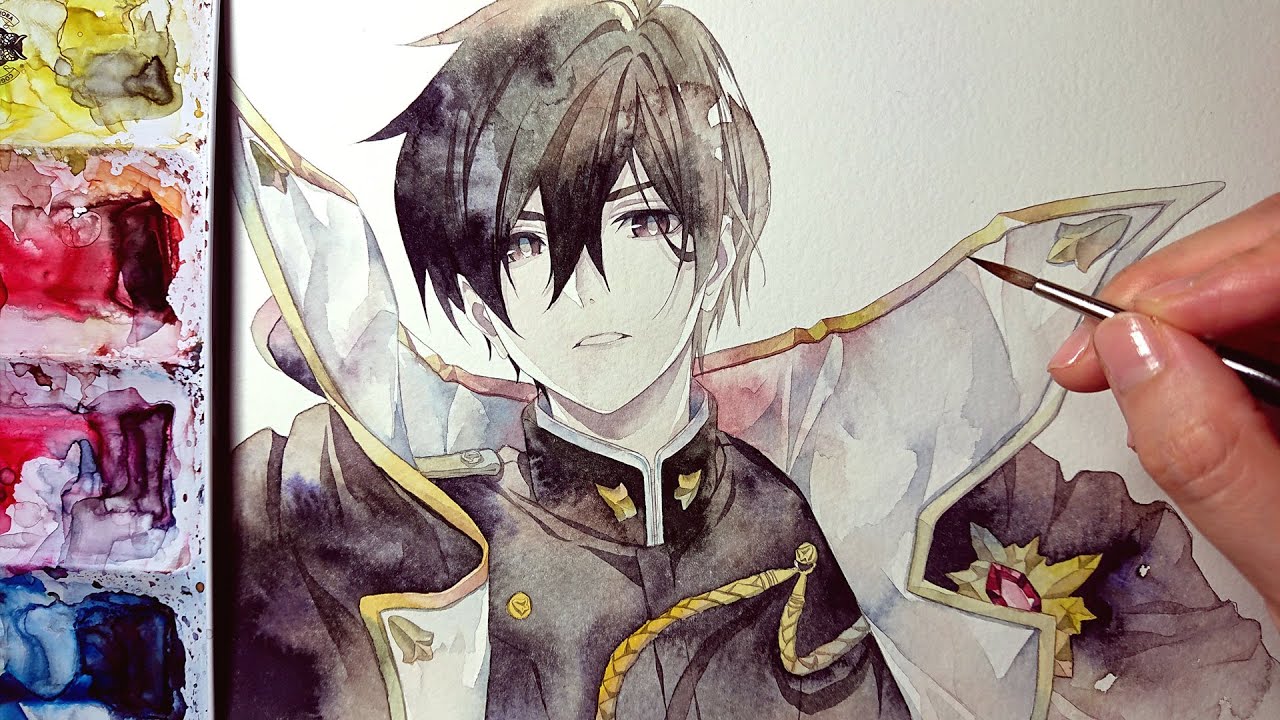 【透明水彩】ロードオブヒーローズ イラストメイキング●Watercolor Painting●로드 오브 히어로즈