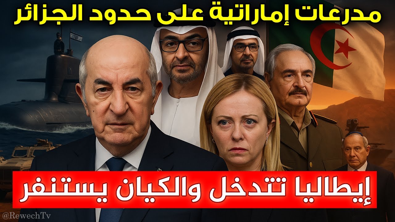 استنفار جزائري:  إيطاليا تُحبط انتشار 350 مدرعة إماراتية قرب الحدود وغواصات الكيان في حالة طوارئ