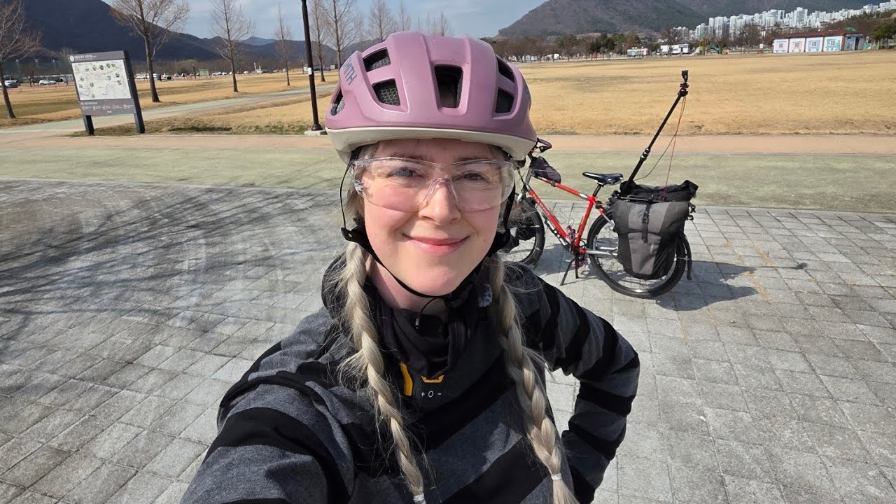 Cycle tour in South Korea 🇰🇷 Day 4 | Girl Solo Cycle Touring | !esim