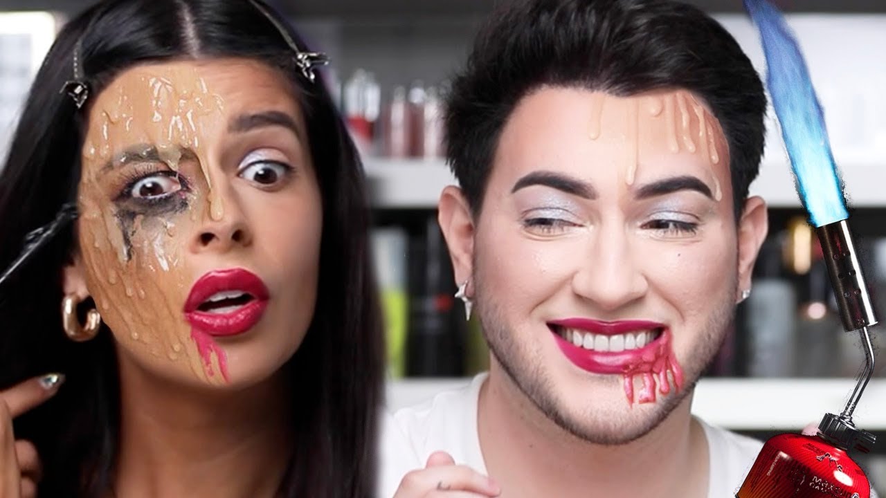 WE MELTED A FULL FACE OF MAKEUP FEAT. MANNY MUA