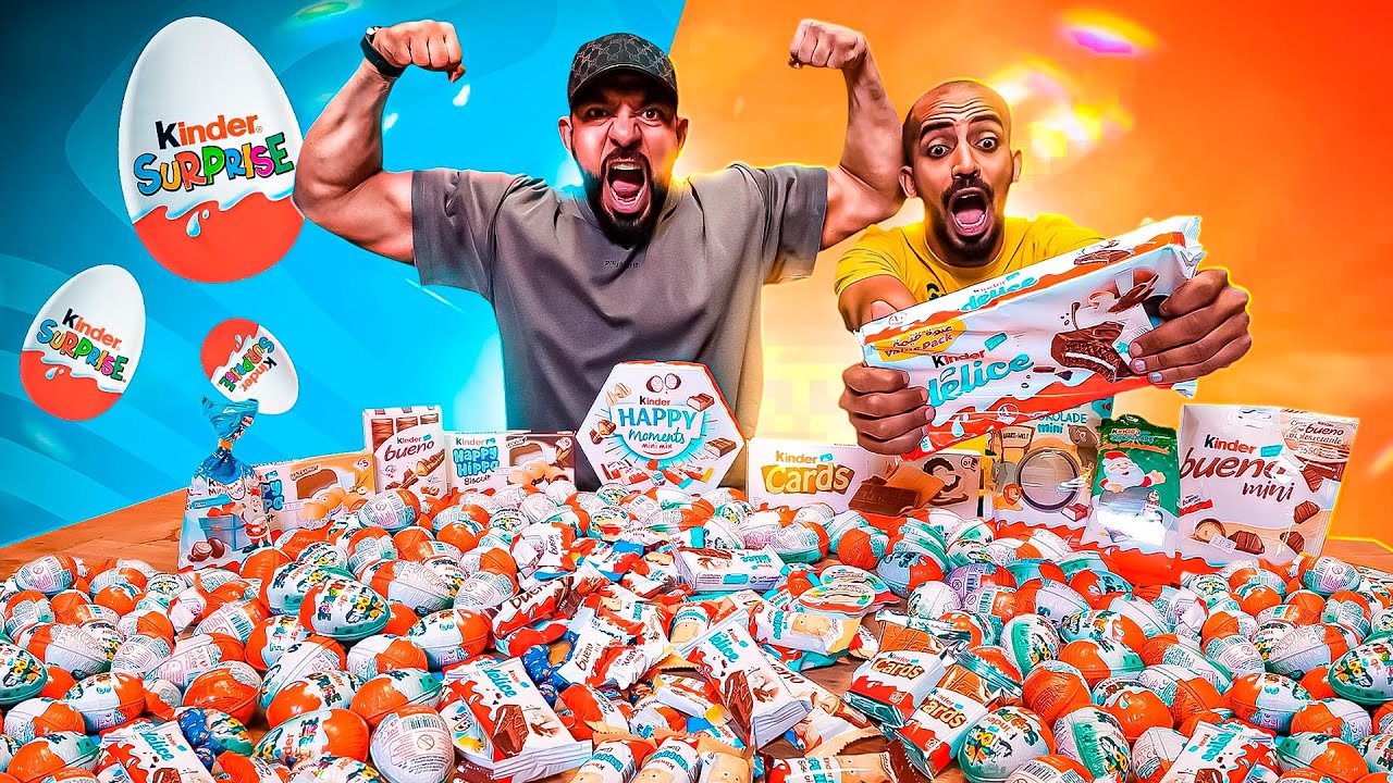 ١٠٠ حبة بيض كندر و ١٠٠ لعبة 🍫 Kinder Challenge 100 Eggs & 100 Toys