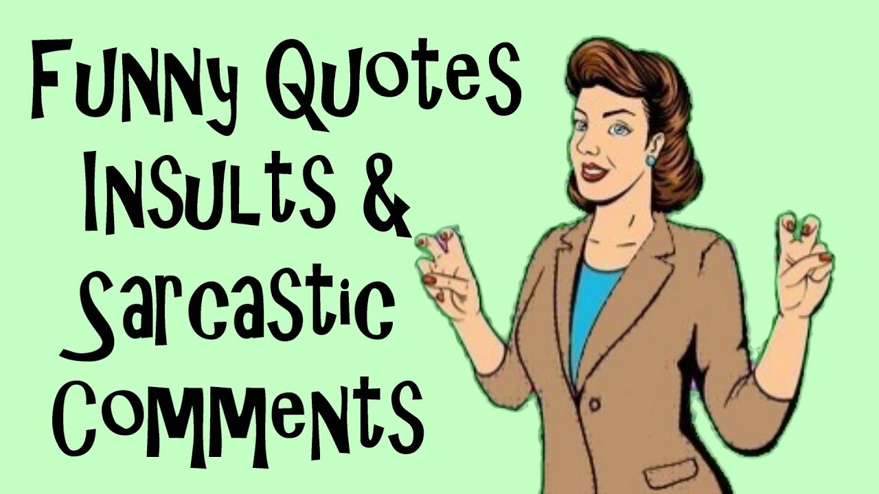 Funny Quotes Insults And Sarcastic Comments Just Saying