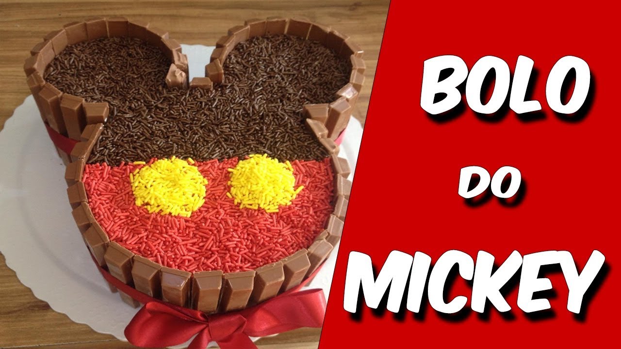 BOLO DO MICKEY COM KITKAT | COMO FAZER