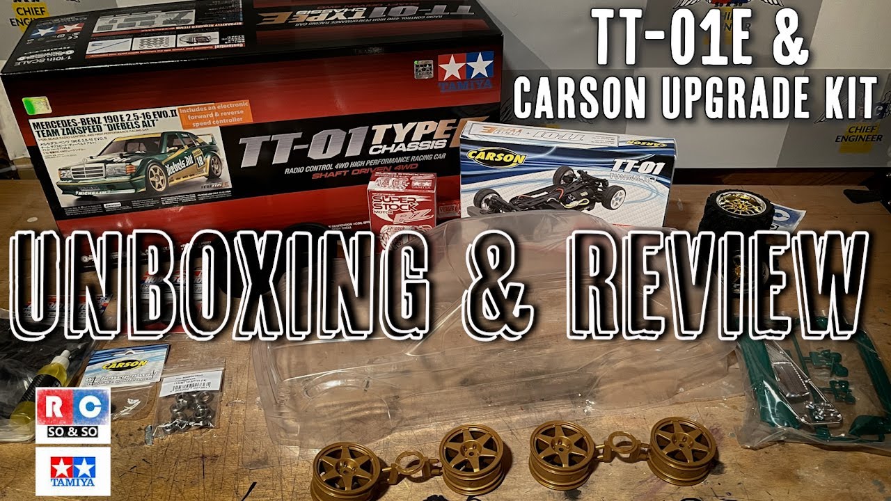 Tamiya Mercedes-Benz 190E 2.5-16 Evo.II Team Zakspeed Unboxing & Carson TT-01 / TT-01E Tune Up Pack