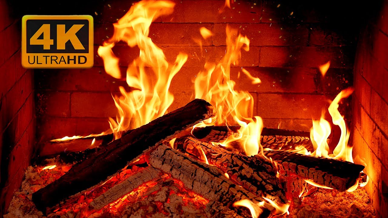 Fireplace for Sleep & Meditation 4K 🔥 Crackling Logs & Relaxing Fire Sounds