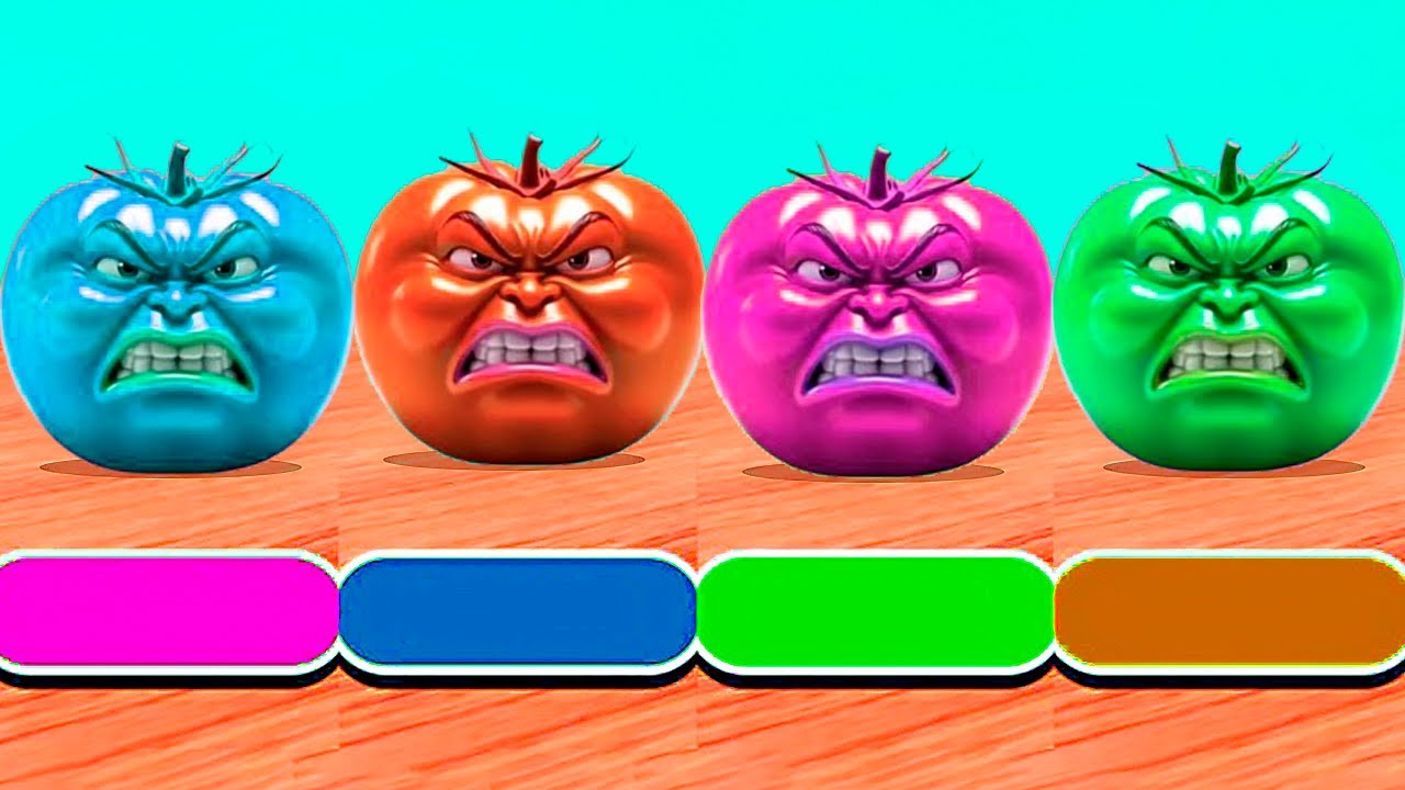 Going Balls: Tomato Ball Challenge – Real vs. Color World! Race 1008