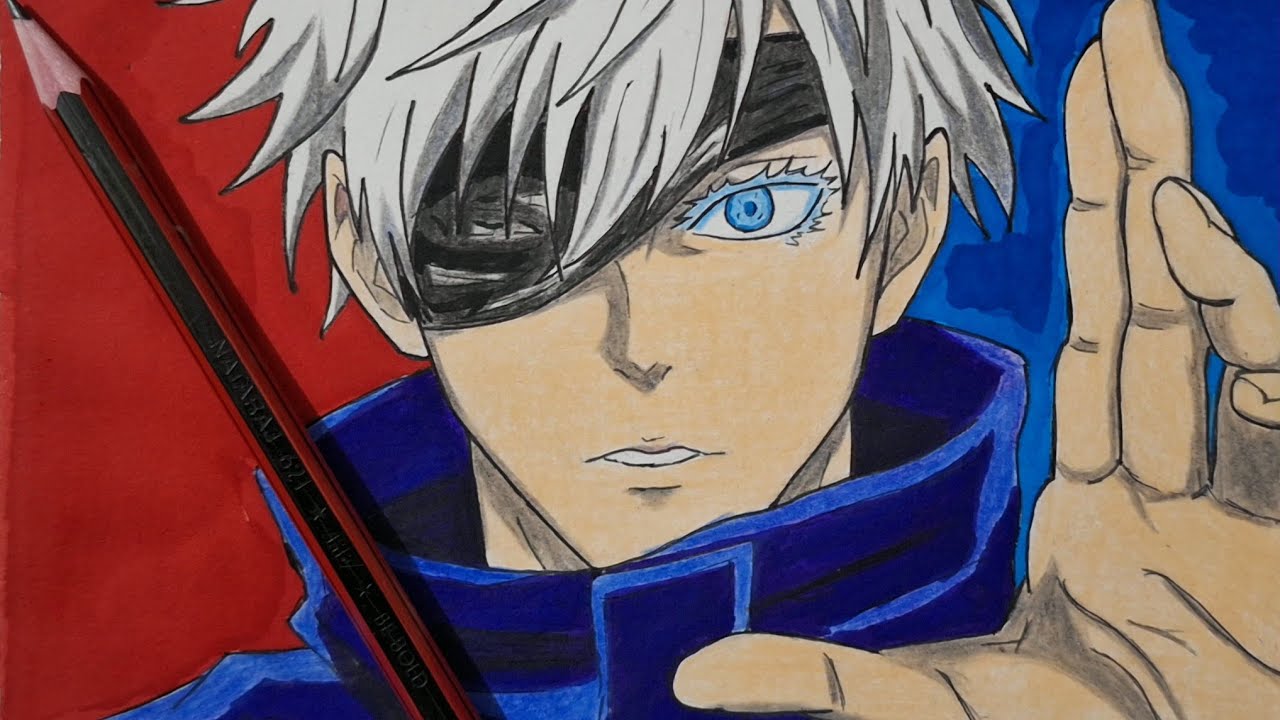Gojo Satoru Drawing | Anime Drawing | Anime Character Drawing