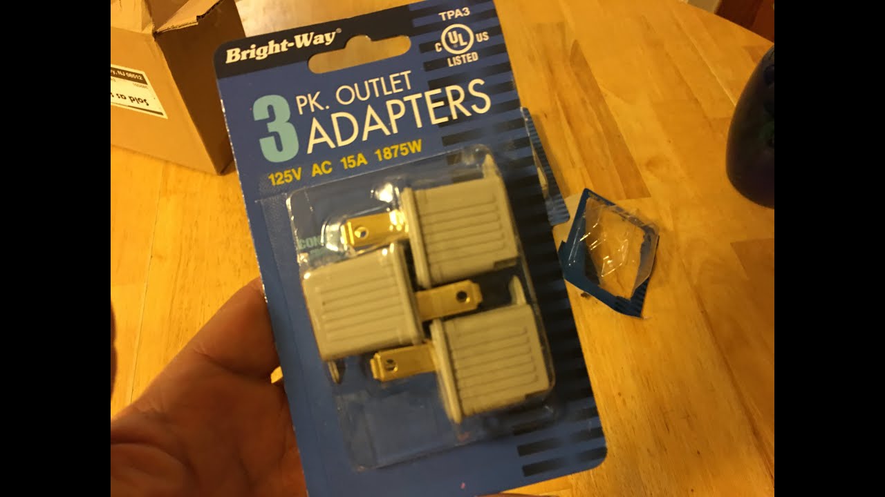 3 Prong To 2 Prong Adapter Grounding Converter Pin Power AC Wall Outlets Plugs Electrical Household