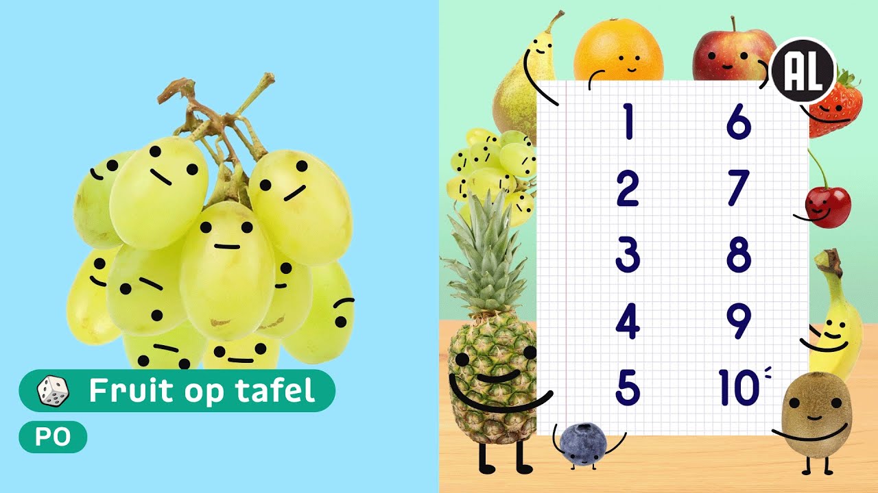 Tellen tot en met tien | groep 1-3 | Fruit op tafel | Schooltv