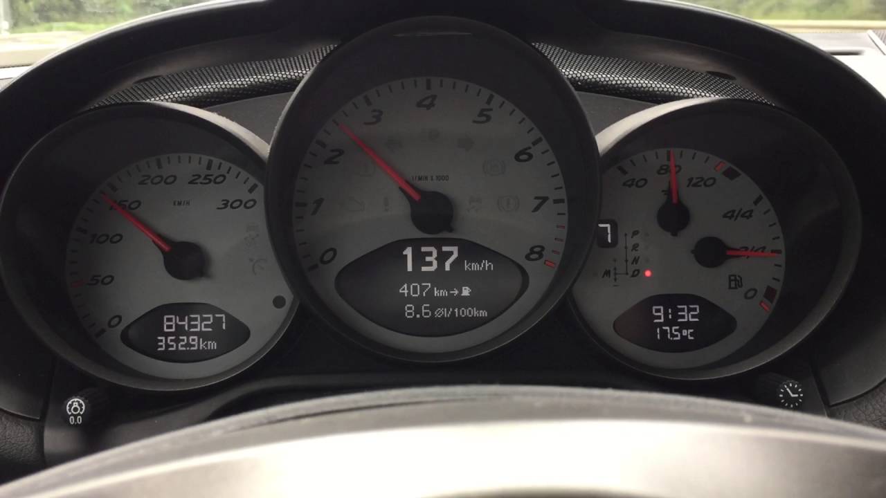 Porsche Cayman S PDK 987.2 fuel consumption 7th gear 80/100/120/160km/h