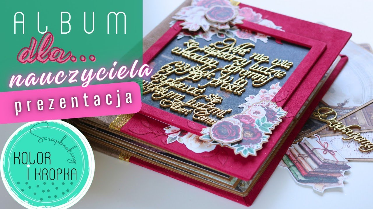 album dla NAUCZYCIELA🩷 #minialbum na kilkanaście zdjęć #scrapbooking