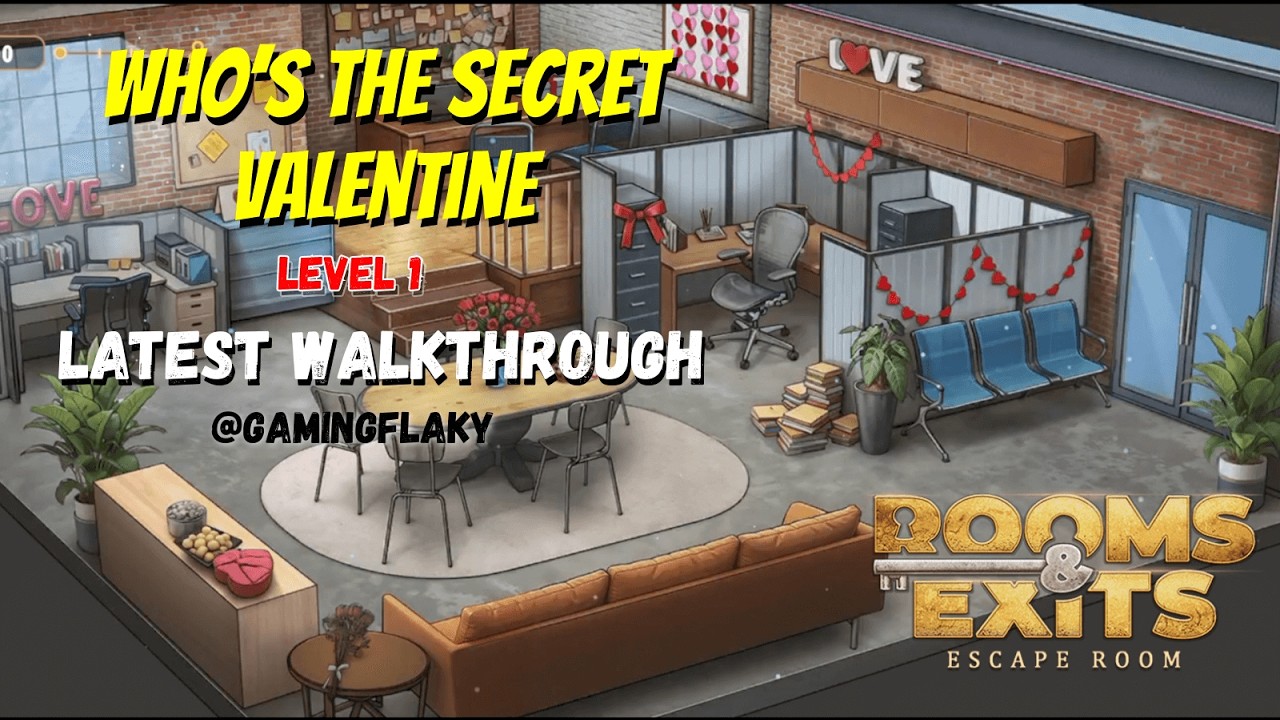Rooms & Exits: Who's The Secret Valentine? Level 1 [Latest Easy Walkthrough]