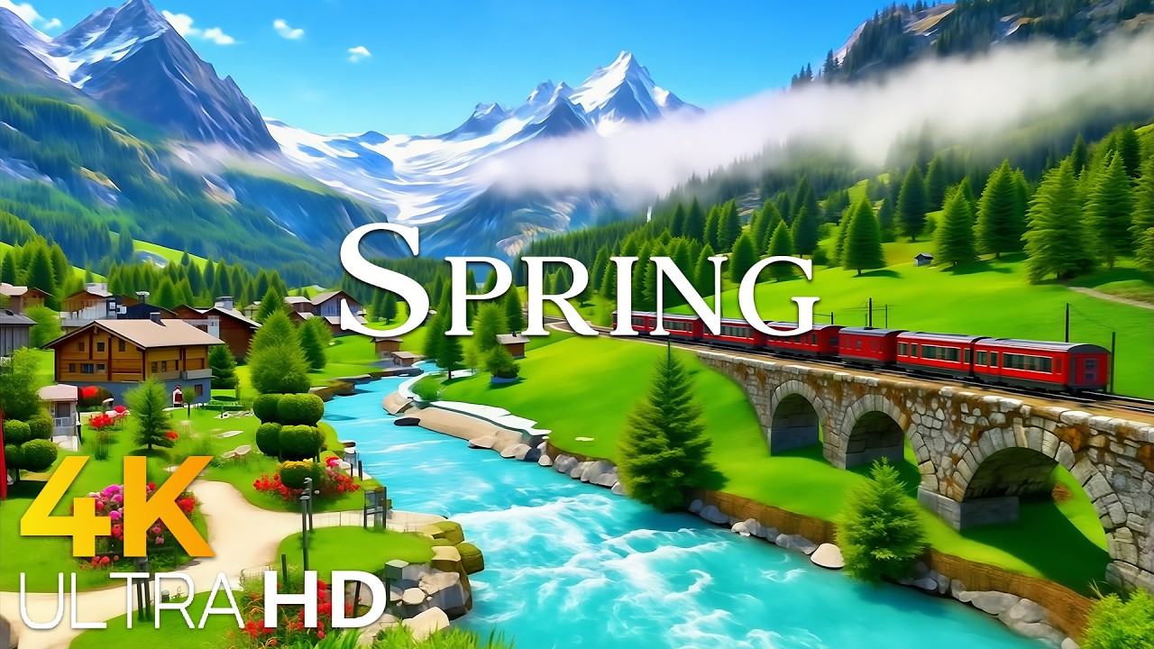 Peaceful Alps in Spring 🌿 Switzerland 4K Scenic Relaxation Film