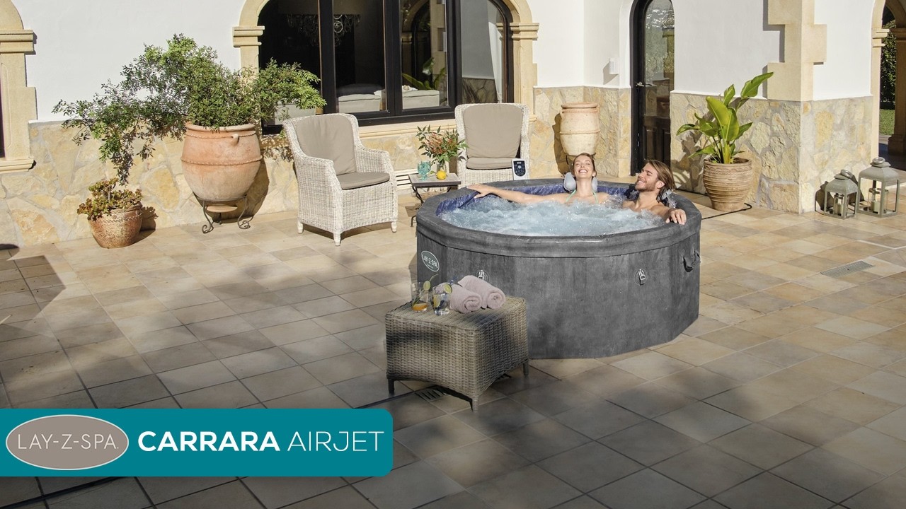Lay-Z-Spa® Carrara  | Energy-efficient foam wall hot tub with UltraFit™ pump and WiFi control