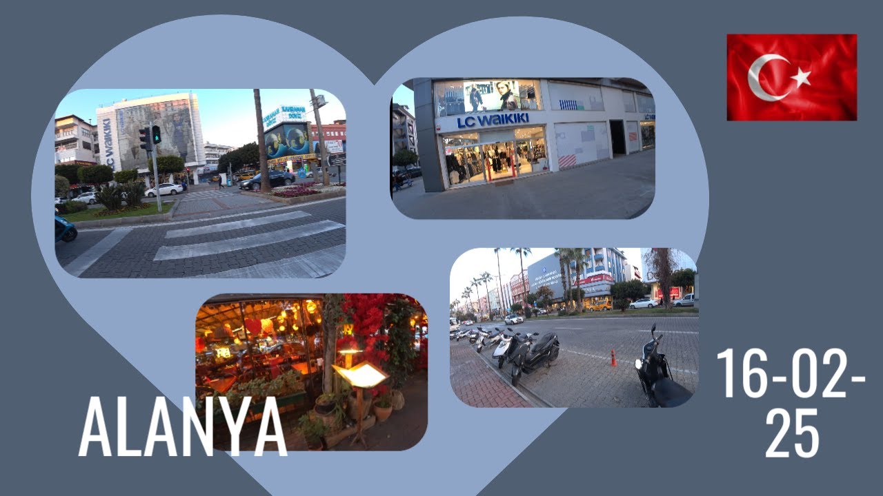 Alanya Ataturk street from LC Waikiki to LC Waikiki walk February 16, 2025