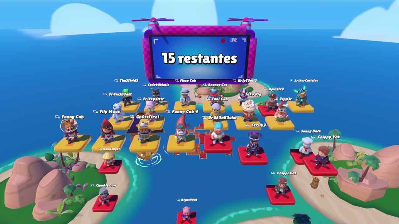 Arthur jogando Stumble Guys passando as três etapas #familiacastelo #stumbleguys #ps5 
