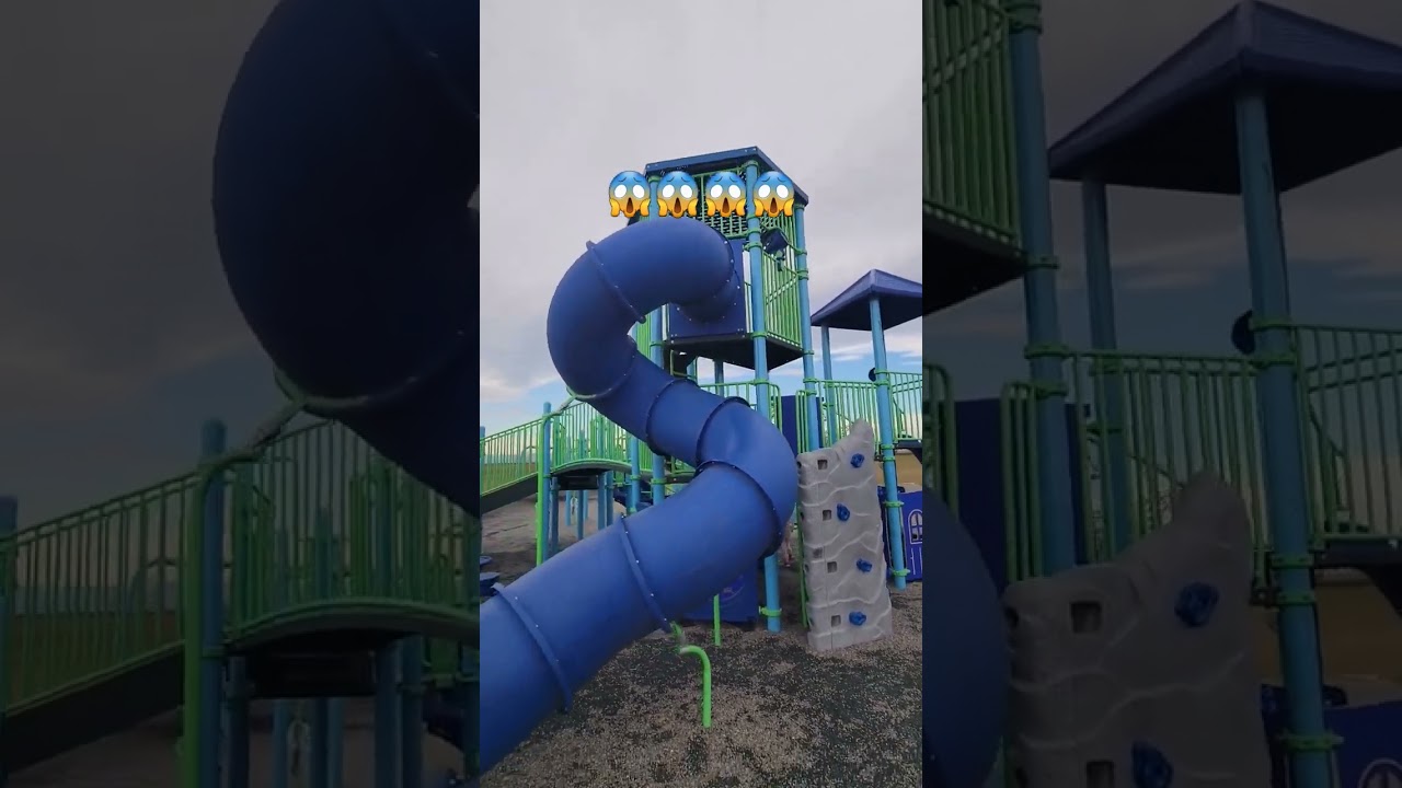 😱😱😱..Tallest Playground Tunnel Slide