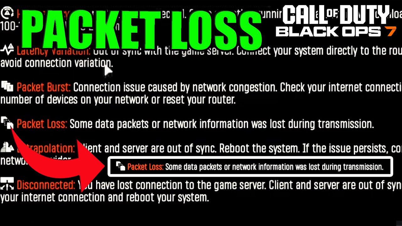 COD BLACK OPS 7 PACKET LOSS ISSUE FIX - Call of Duty BO7 Packets Guide & Tutorial Solution
